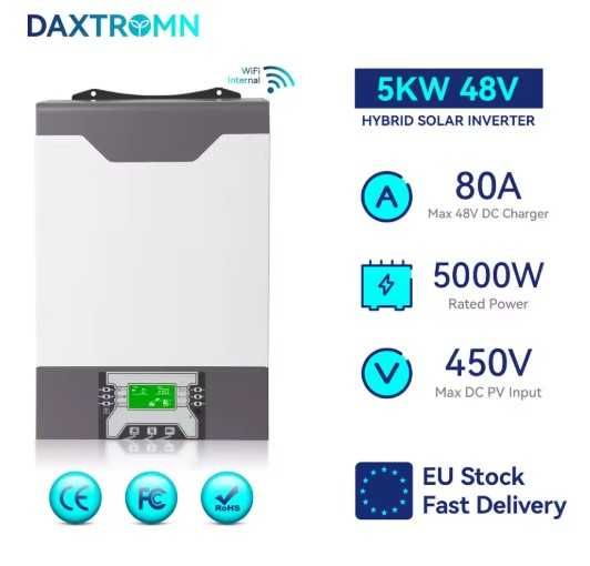 Гібридний інвертор Daxtromn Solar Inverter 5kW 48v 80A Grid tied/off