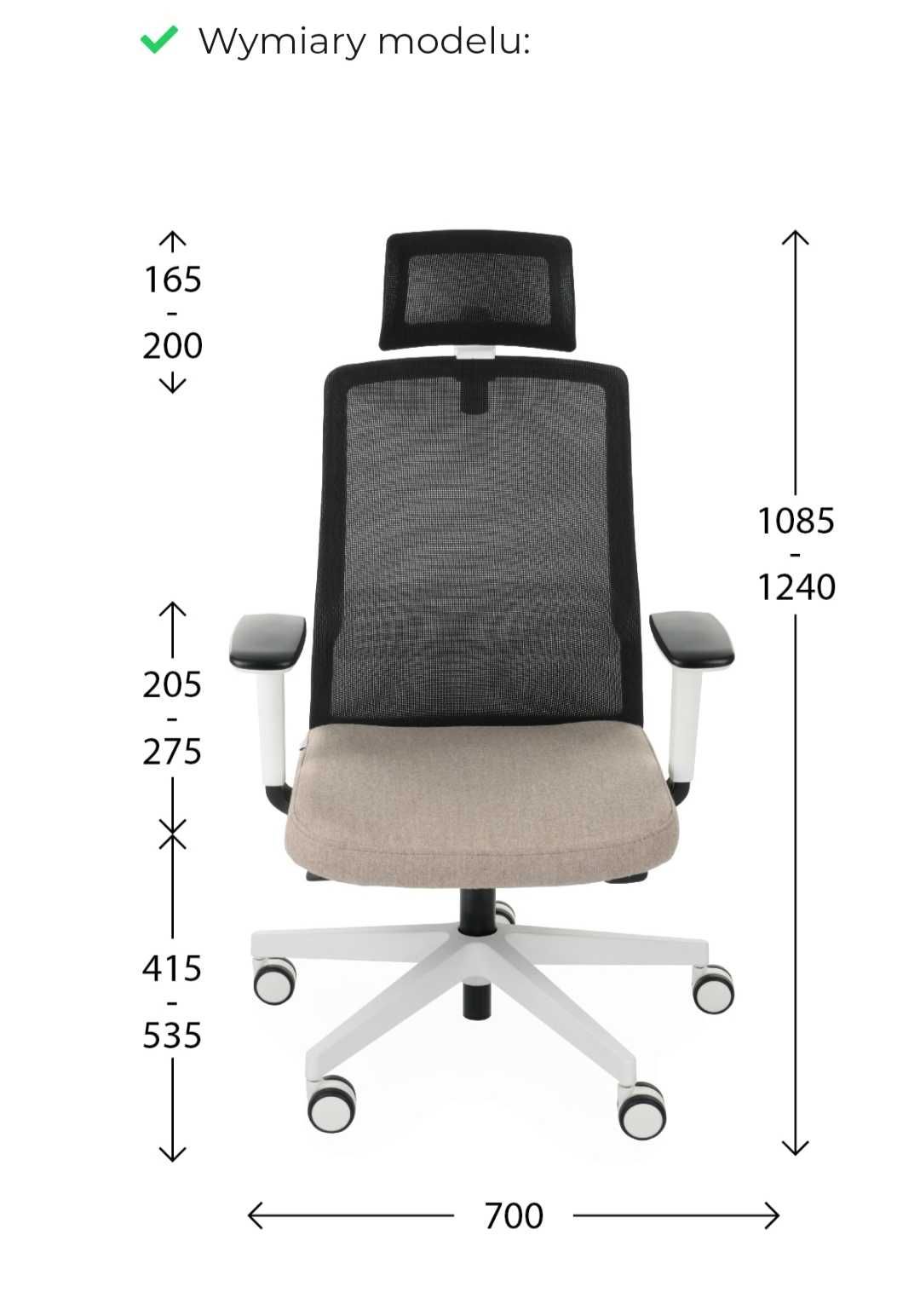 Fotel biurowy ergonomiczny stan idealny regulowany