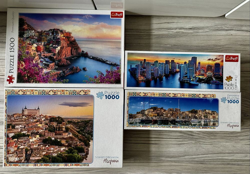Zestaw puzzli 4x1000 dla fana podróży
