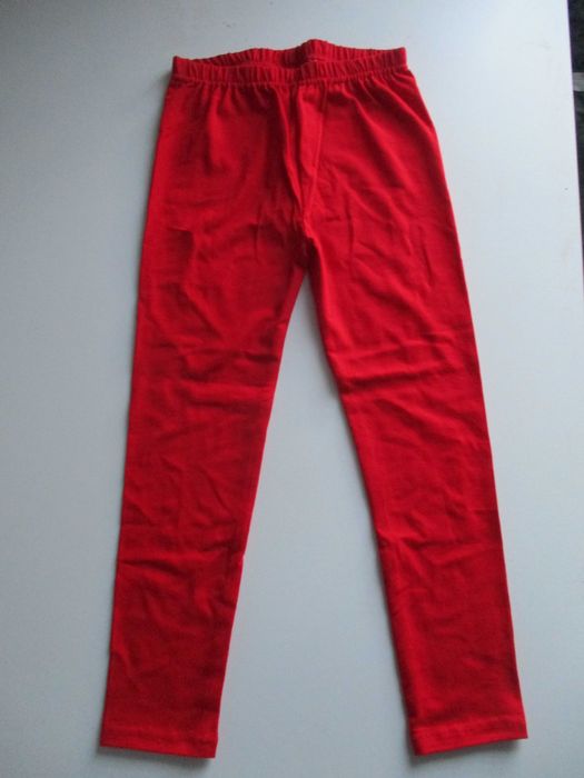 Nowe legginsy getry leginsy dziewczęce bawełniane długie czerwone 128