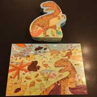 Drewniane puzzle dinozaury 100 el. 45x30 cm