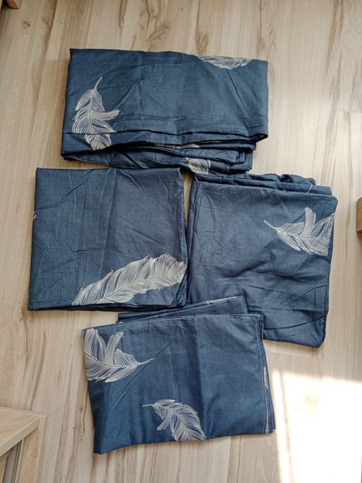 Komplet pościeli 220x200 z poszewkami i prześcieradłem bawełna satyna
