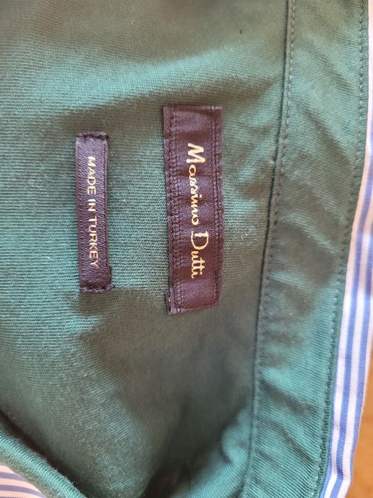 MASSIMO  DUTTI T-shirt longsleeve,męski, rozm. L-XL ,zielony,STAN BDB.