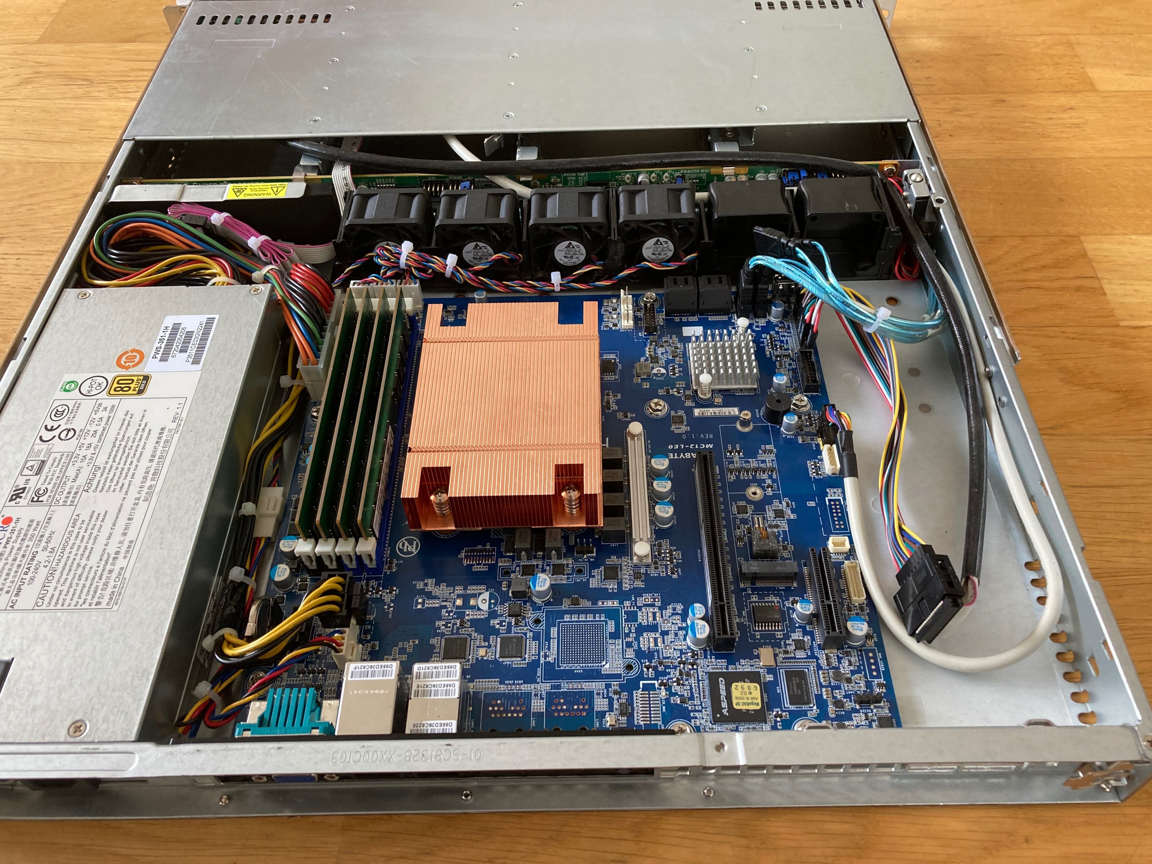 Serwer AM4 1u MC12-LE0, 4x 3.5", 350w, Supermicro