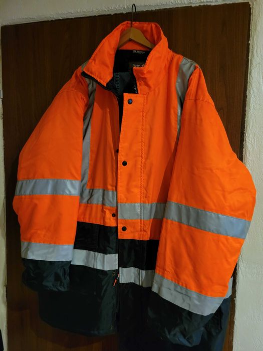 Odblaskowa, ocieplana kurtka robocza męska