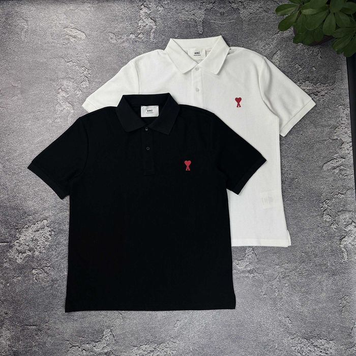 ЧОРНА П'ЯТНИЦЯ‼️Базове чоловіче поло AMI Paris з преміум бавовни