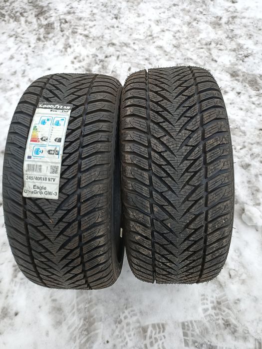 Opony zimowe 245/40r18 Goodyear GW-3 RUN-FLAT M+S XL 97V nowe 2szt MOE