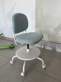 Krzesło biurowe dziecięce IKEA Vimund obrotowe na kółkach regulowane