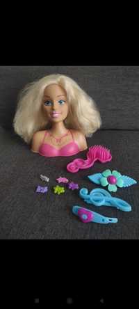 Głowa lalki Barbie do czesania z akcesoriamii