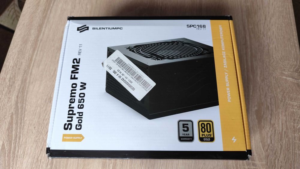 Zasilacz SilentiumPC Supremo FM2 Gold 650W – stan idealny, komplet!