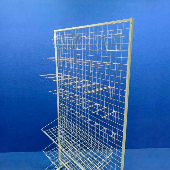 Сітчастий дисплей стенд з гачками і полицями, сітка торгова