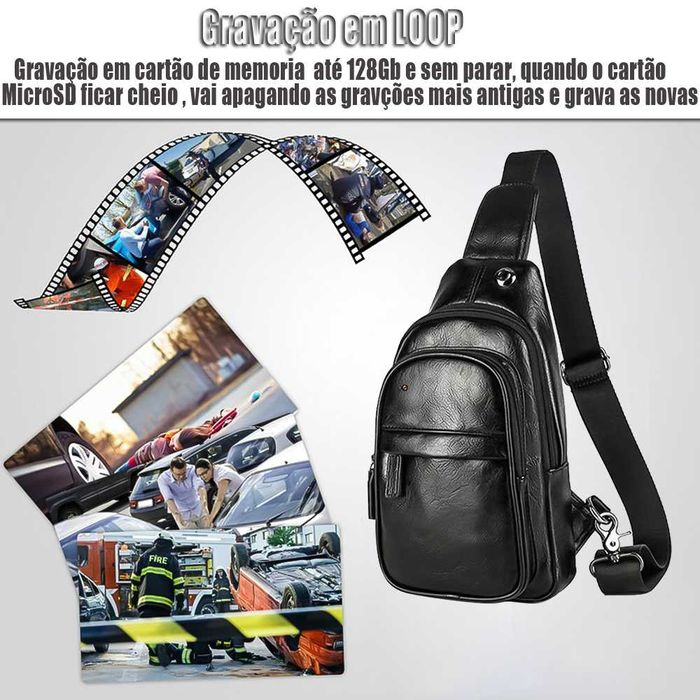 Camera oculta wi-fi mochila mala APP telemovel Android Ios escondida