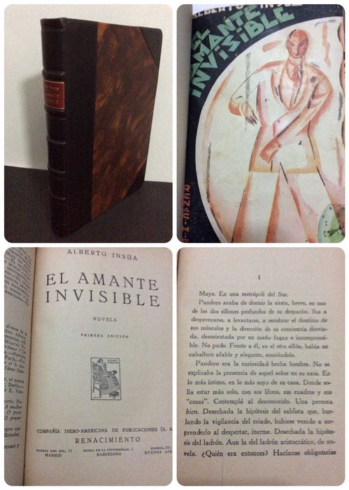 El amante invisible. Por Insua, Alberto. 1.ª edição ( Romance )