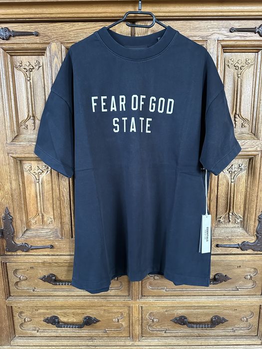 Fear of God Essentials Heavy Crewneck Tee 'Black' (FW24)