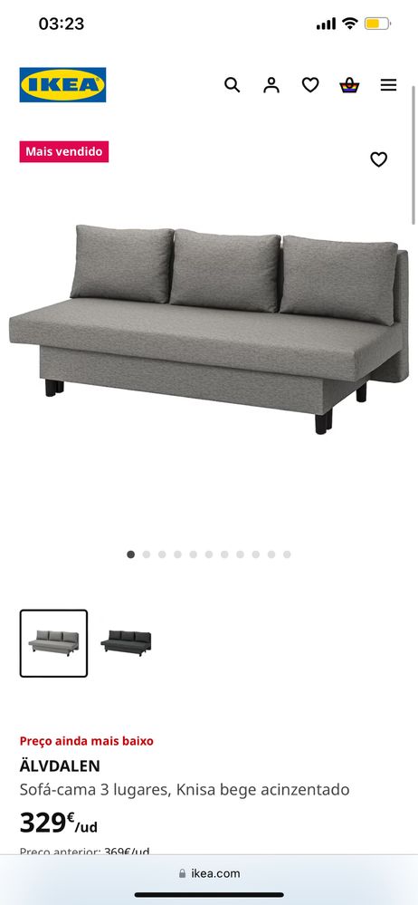 Sofa Ikea - Velho d’um ano e meio