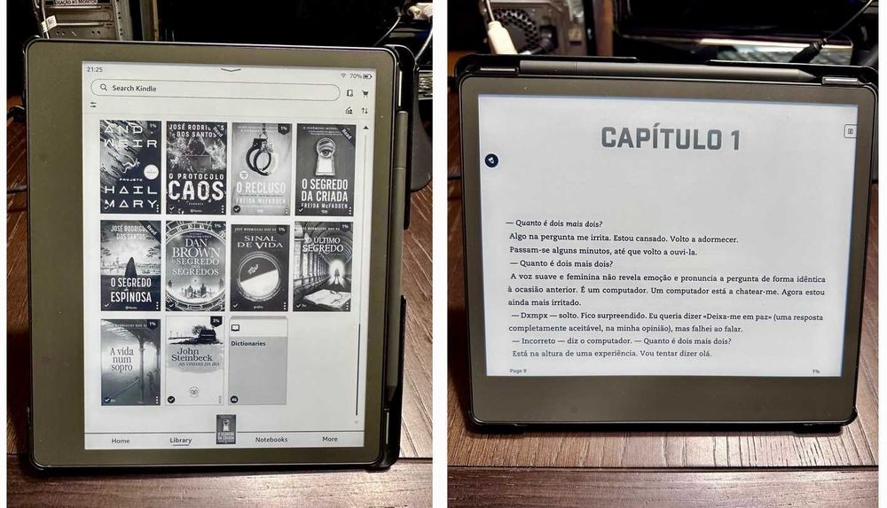 Kindle Scribe 10.2” como novo + oferta capa vertical e horizontal