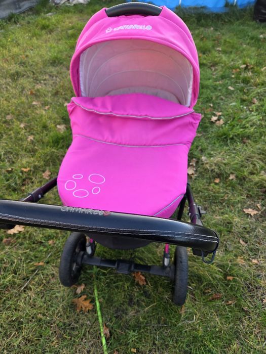 Wózek/gondola różowy dla dziewczynki 2w1