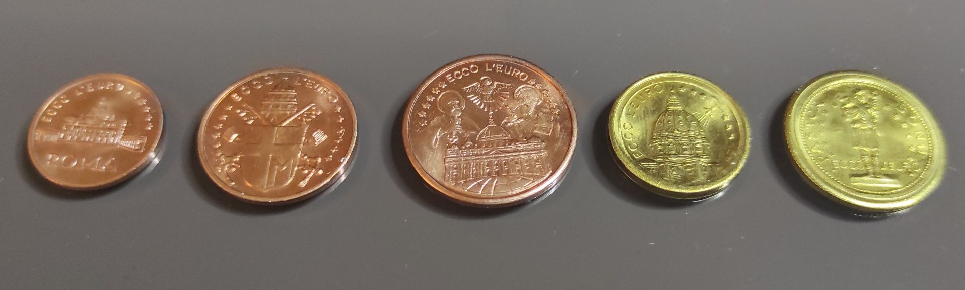 Monety próbne fantazyjne euro cent Jan Paweł II