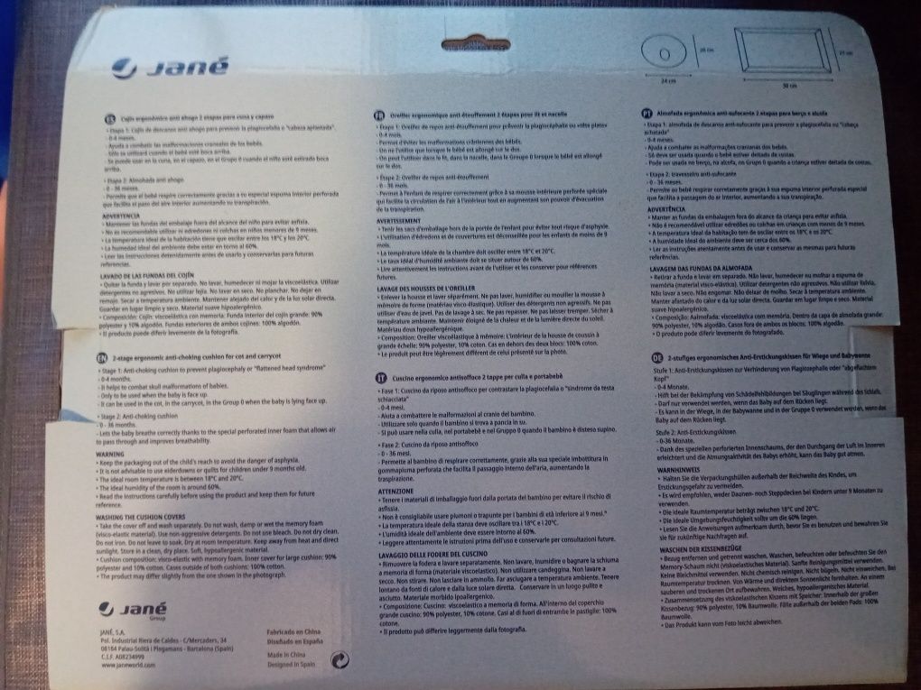 Almofada para prevenir plagiocefalia Jane