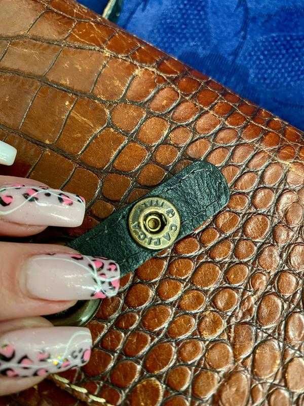Вынтаж! натуральна шкіра сумка гаманець на ременці сумочка невелика