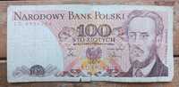 Banknot z PRL -u 100 zł z 1986 roku