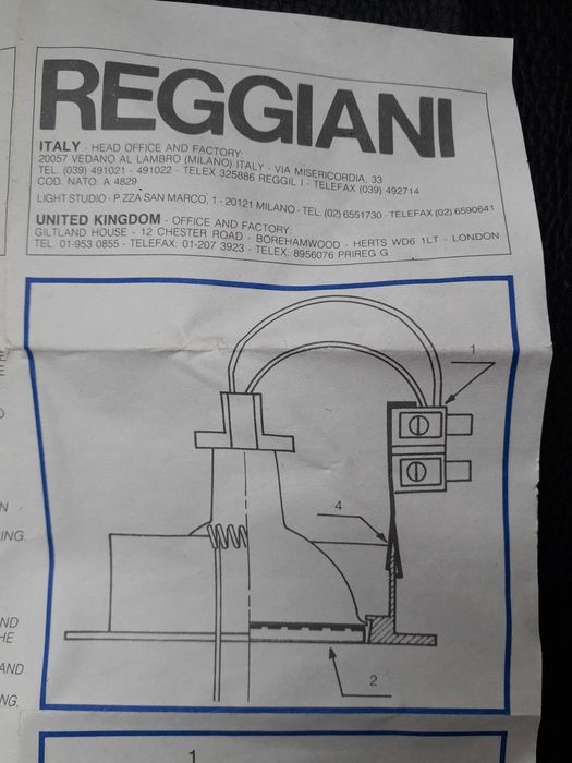 Oprawa sufitowa Reggiani aluminiowa 5szt.