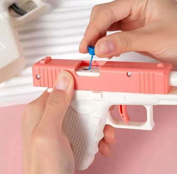 Пистолет водяной игрушечный пластиковый gipgo розовый