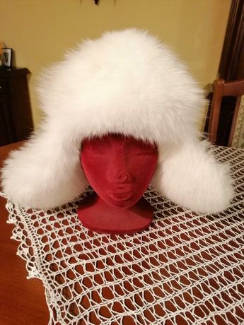 Zimowa czapka uszatka z naturalnego futra