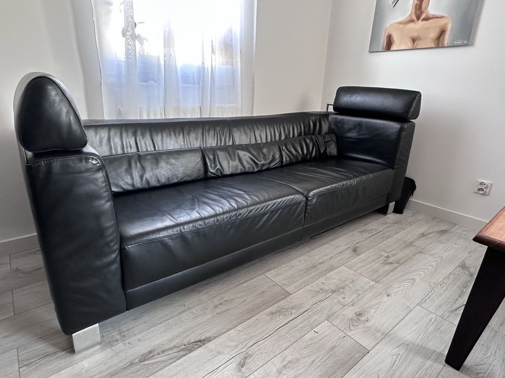 Skórzana kanapa sofa do salonu przedpokoju 220cm