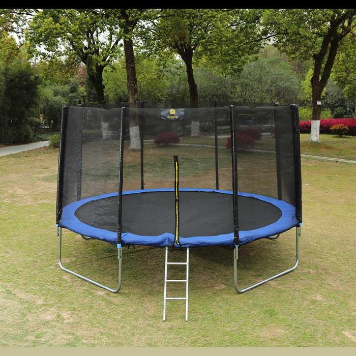 Trampolina ogrodowa Chase 12 FT czarno/niebieska 366 cm