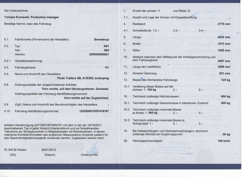 Przyczepa pod łodziowa  Brenderup