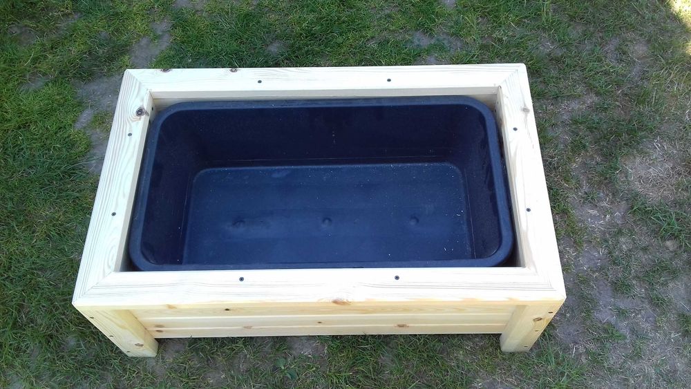 Donica ogrodowa drewniana solidna naturalna eko