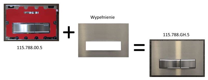 Wypełnienie do przycisku uniwersalnego Geberit Sigma 50
