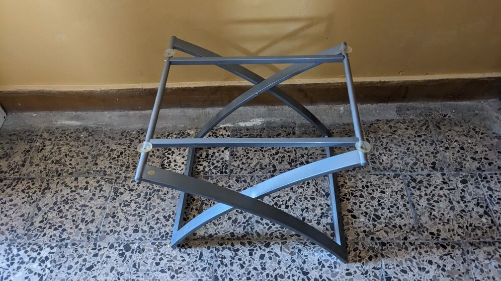Stolik stół szklany blat / metalowy stelaż 60x60x46