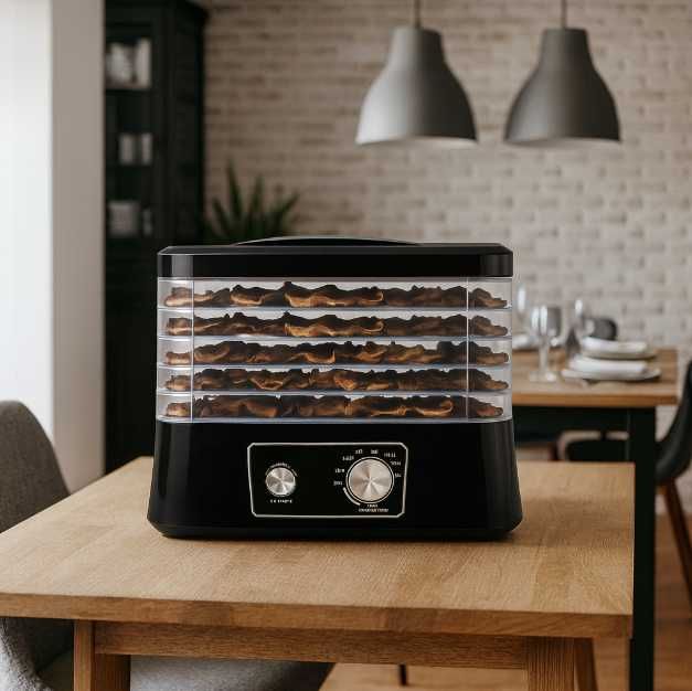 Wytrzymała Suszarka do Grzybów Owoców Warzyw 500W + 5 Sit Regulowana