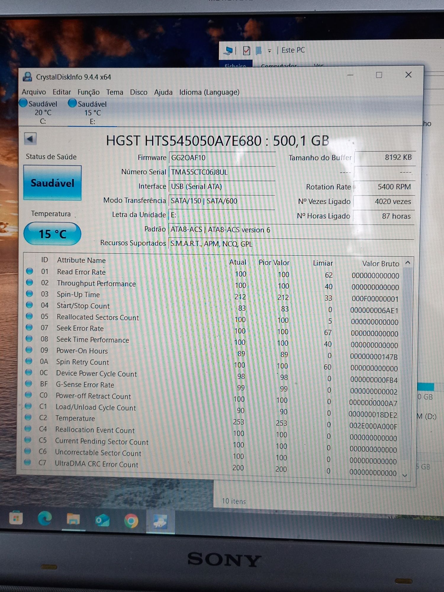Disco externo 500 gb