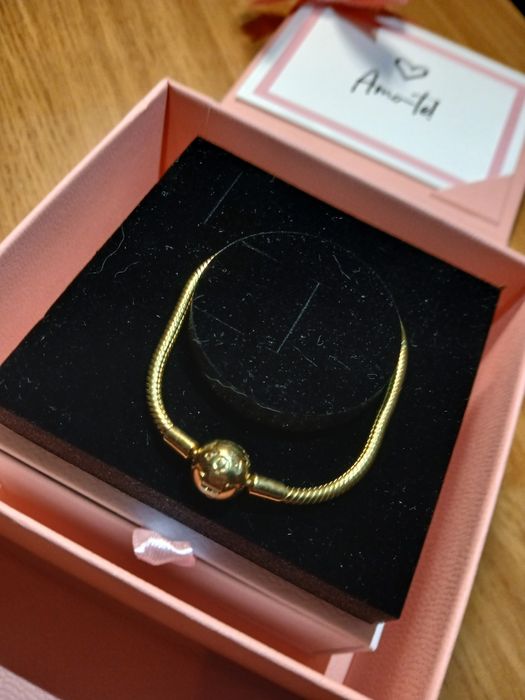Pulseira PANDORA prata banhada a ouro