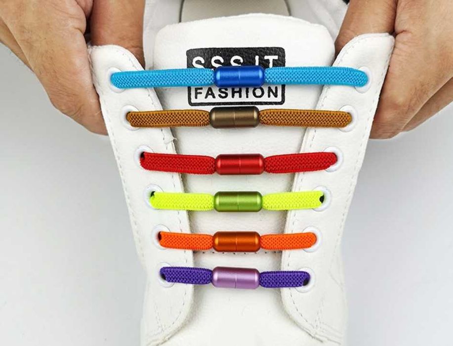 Широкі еластичні шнурки⤵️ Ліниве взуття без завязок з фіксаторами