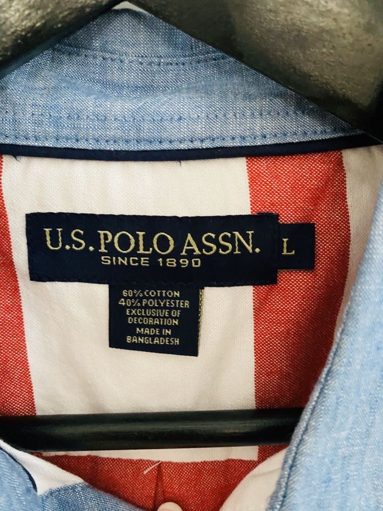 Koszule męskie 3 szt krótki rękaw U.S Polo ASSN roz L