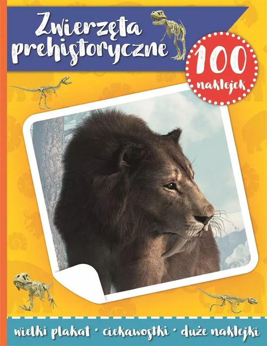 100 naklejek. Zwierzęta prehistoryczne. MD Creative