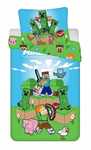 Pościel Minecraft Creeper 140x200 młodzieżowa bawełniana dla dziecka