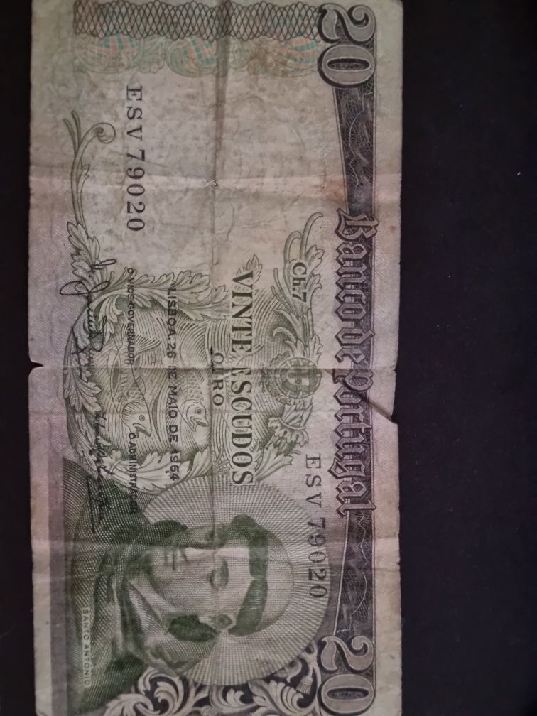 Nota 20 escudos 1954