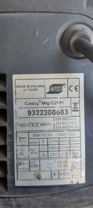 Półautomat spawalniczy esab caddy mig c200i