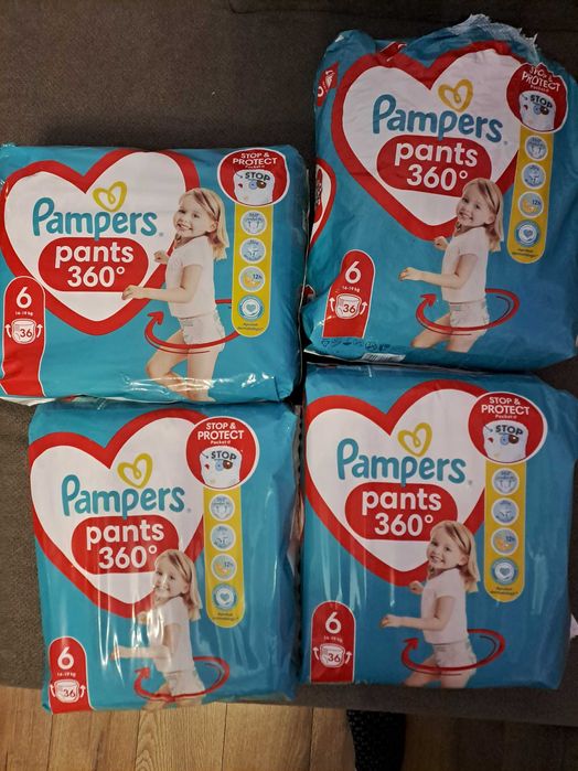 Pieluchomajtki pampers pants rozmiar 6 4 opakowania