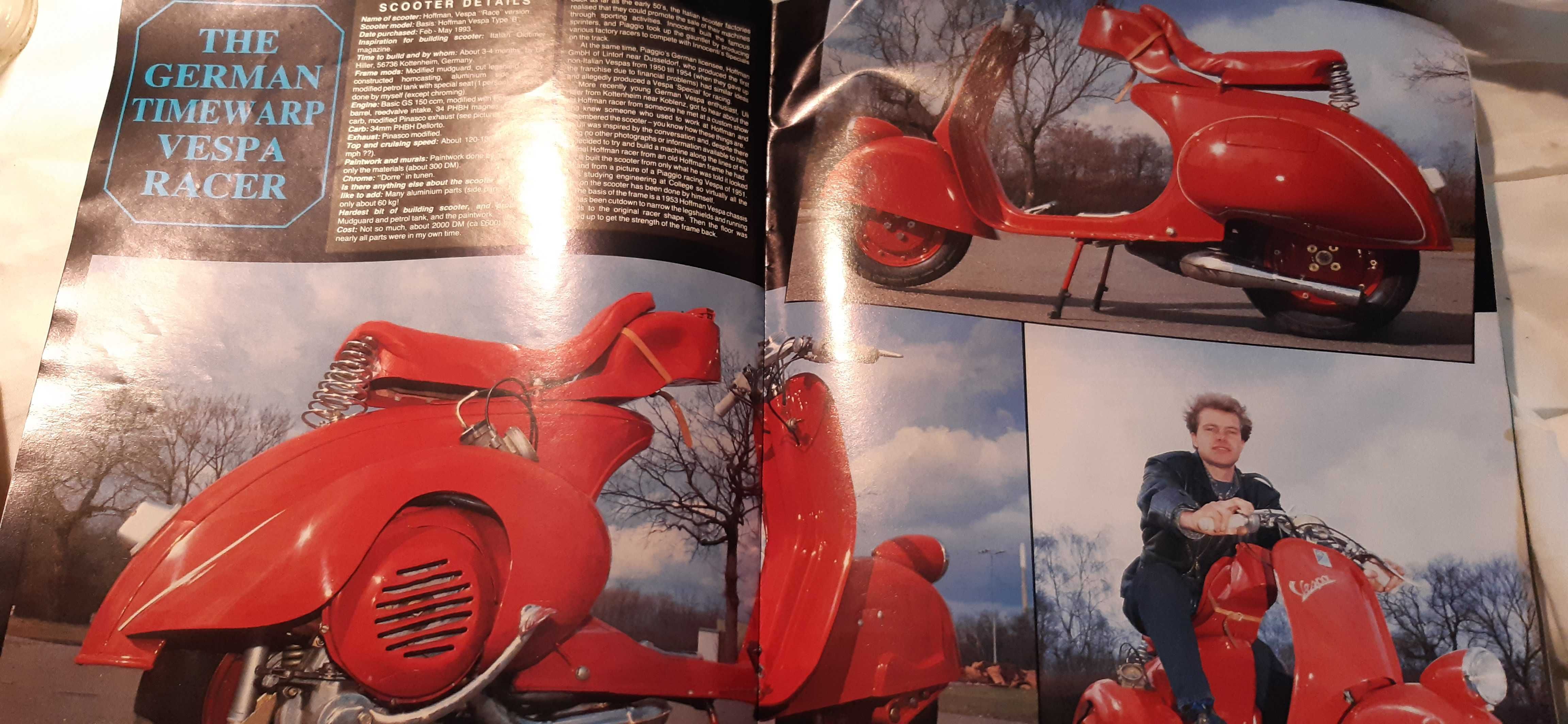 stara gazeta o skuterach vespa 1994 rok