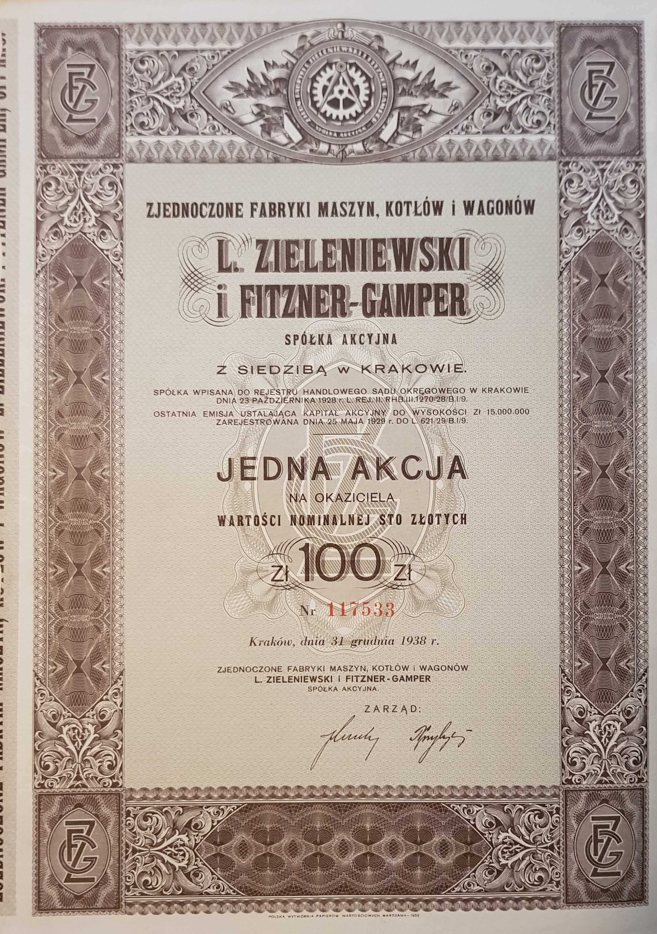 Zjednoczone Fabryki Zieleniewski-Fitzner-Gamper SA