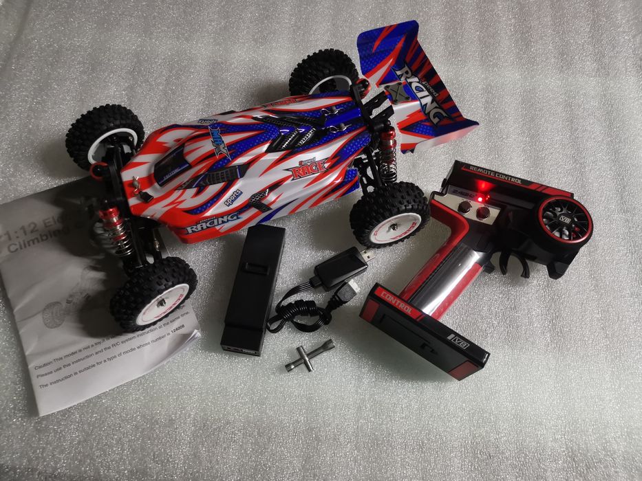 Carro RC Buggy Wltoys 124008 V5 Brushless bateria 3S 4x4 1:12
