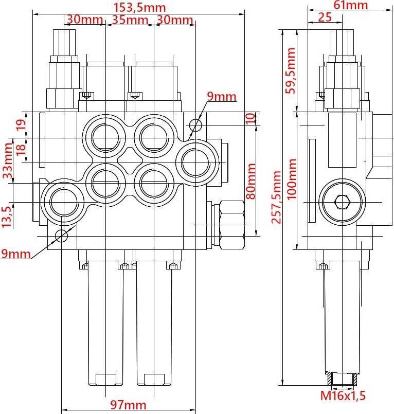 ROZDZIELACZ 4SEK 80L JOYSTICK Dzienik tur zatrszasklink 1000mm [9120]