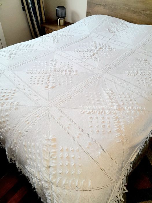Colcha em crochê 2 agulhas