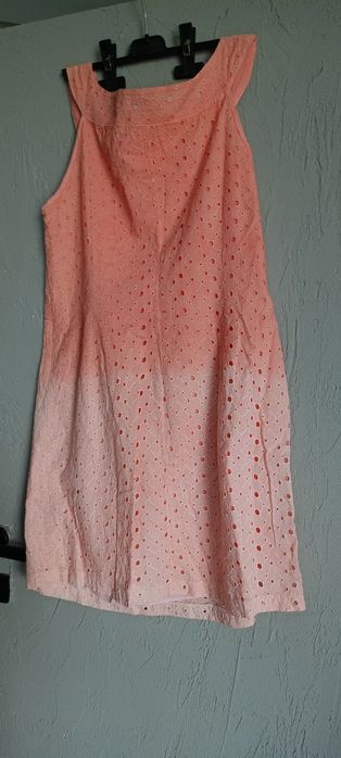 Letnia sukienka Cocomore | Ombre pastelowy pomarańcz | Rozmiar 42